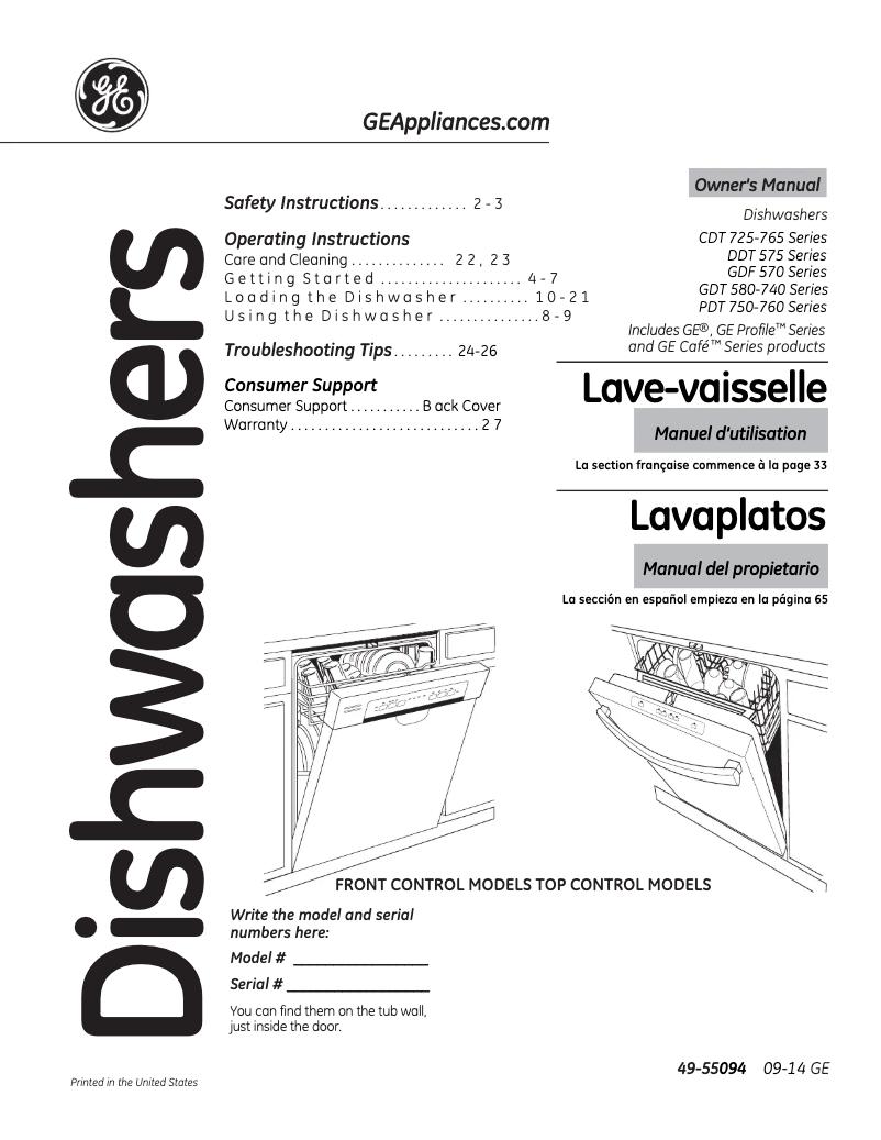 Imagen de la primera página del manual del dispositivo GDT740SIFII