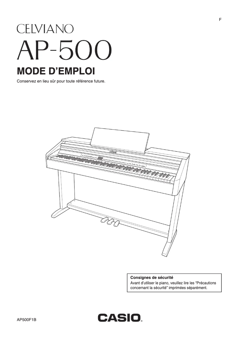 Imagen de la primera página del manual del dispositivo Celviano AP-500