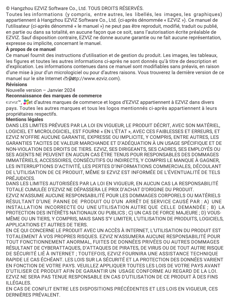 Página 1 del manual Manual de usuario EZVIZ HP3 Pro