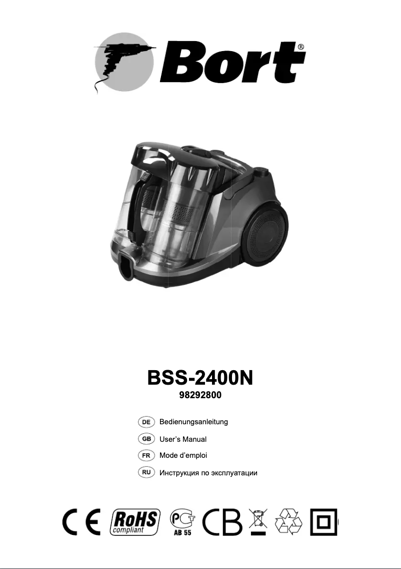 Imagen de la primera página del manual del dispositivo BSS-2400N
