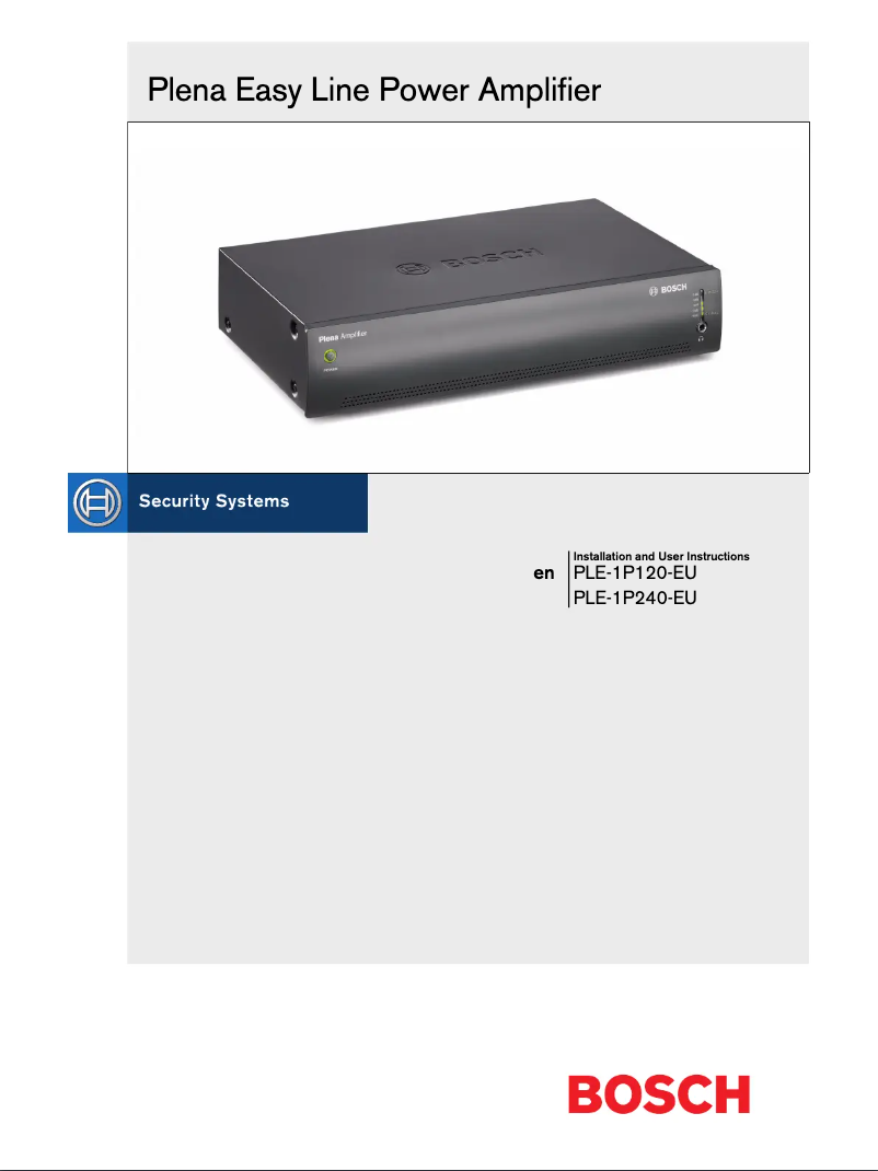 Imagen de la primera página del manual del dispositivo Plena PLE-1P240