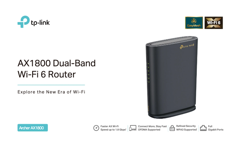 Imagen de la primera página del manual del dispositivo Archer AX1800