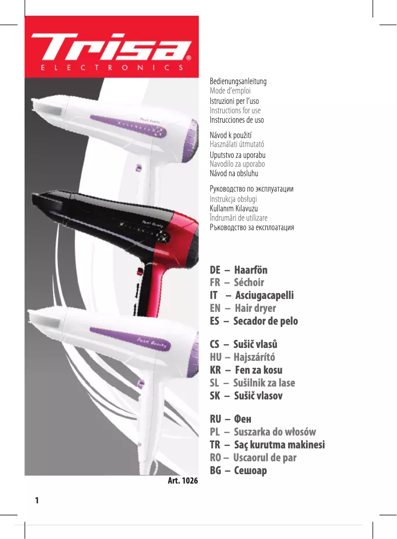 Página 1 del manual Manual de usuario Trisa Pearl Beauty