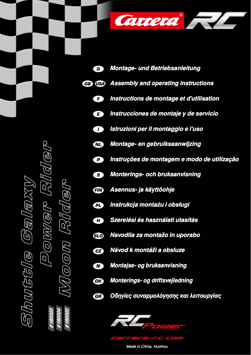 Imagen de la primera página del manual del dispositivo Power Rider