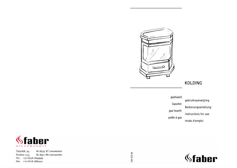 Página 1 del manual Manual de usuario Faber Kolding