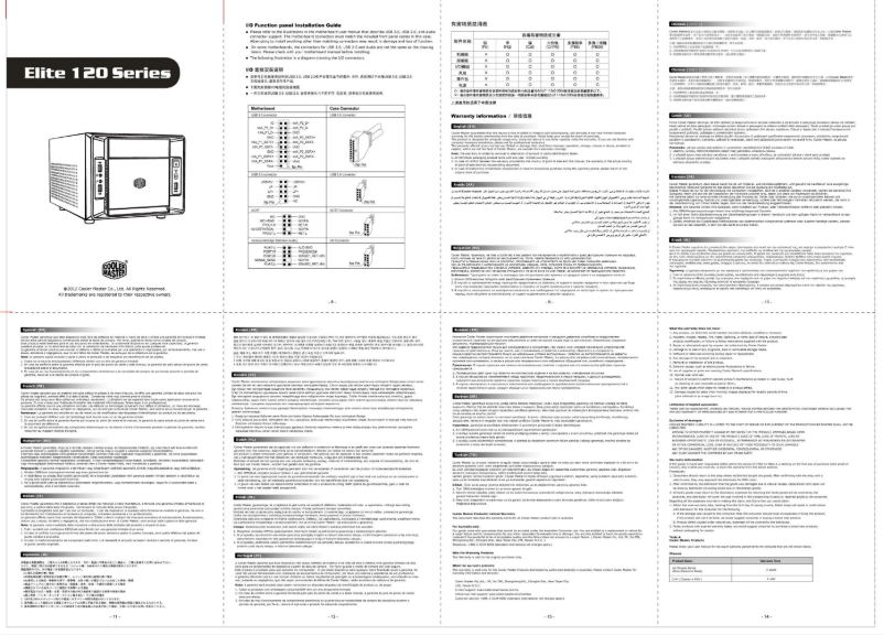 Imagen de la primera página del manual del dispositivo Elite 120 Advanced