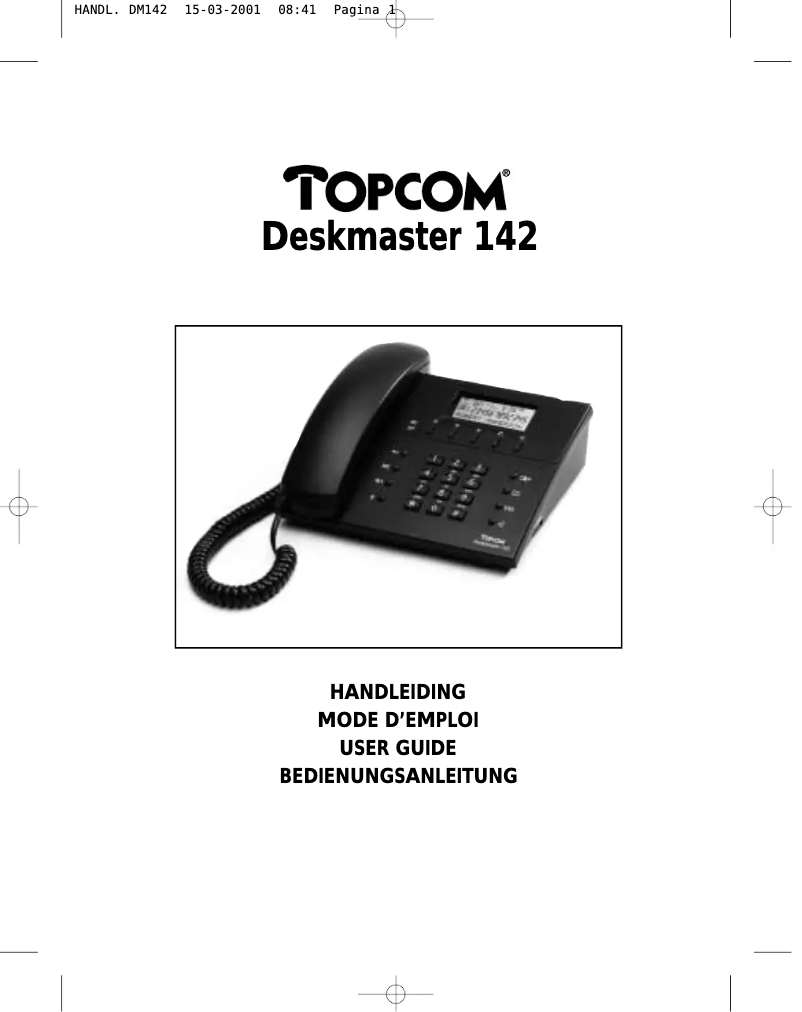 Página 1 del manual Manual de usuario Topcom Deskmaster 142