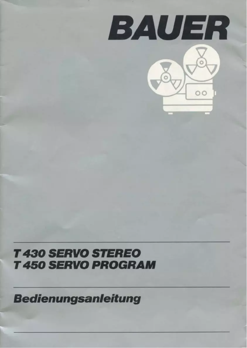 Página 1 del manual Manual de usuario Bauer T430 Servo Stereo