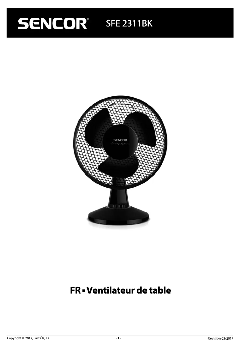 Imagen de la primera página del manual del dispositivo SFE 2311BK