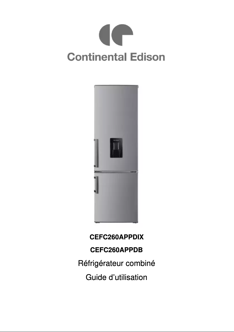 Imagen de la primera página del manual del dispositivo CEFC260APPDB