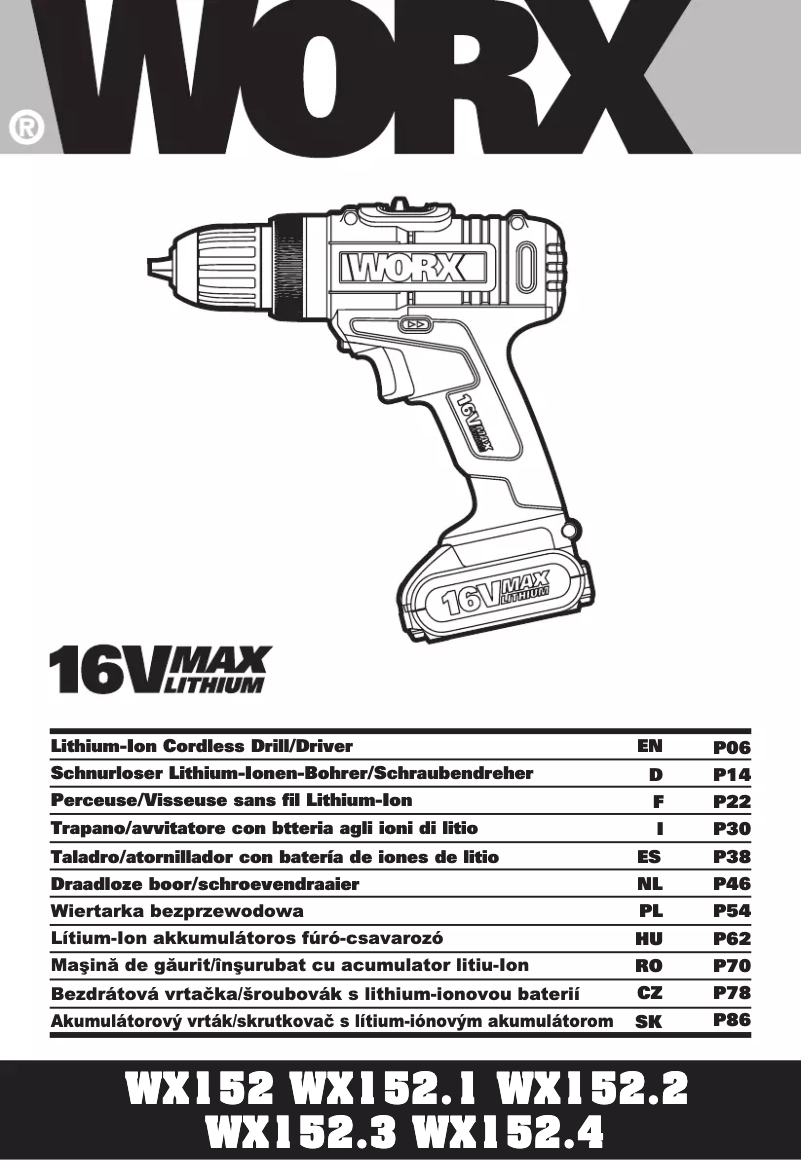 Página 1 del manual Manual de usuario Worx WX152.2