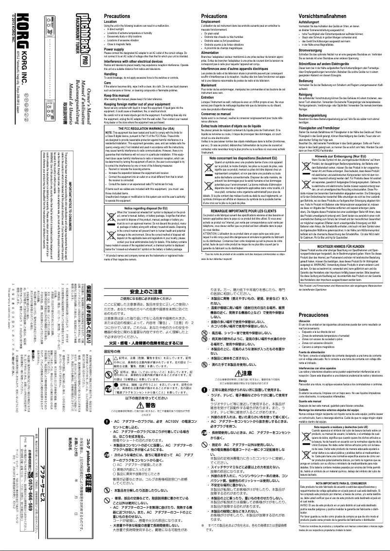 Imagen de la primera página del manual del dispositivo Pitchblack Pro