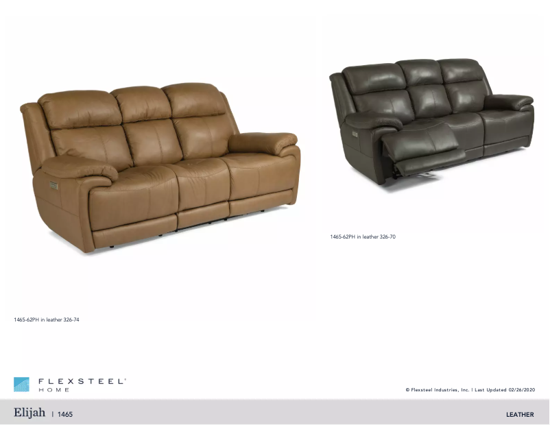 Página 1 del manual Manual de usuario Flexsteel Elijah 1465-62PH