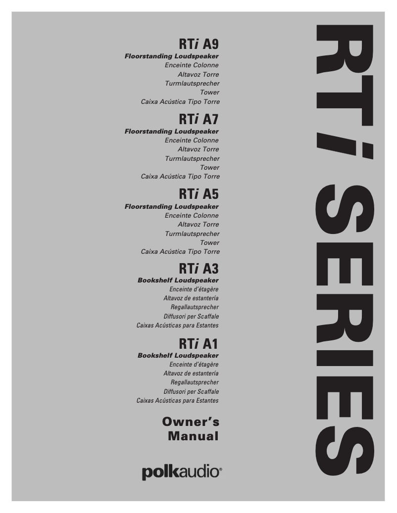 Página 1 del manual Manual de usuario Polk RTi A1