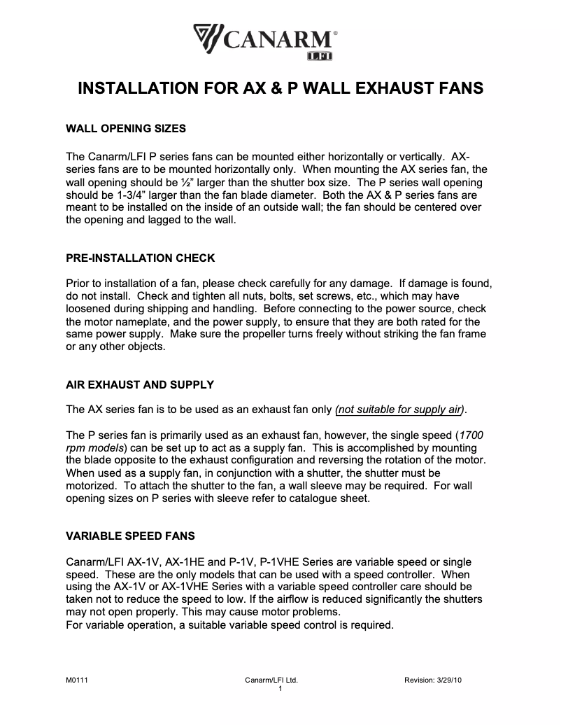 Imagen de la primera página del manual del dispositivo AX36-7