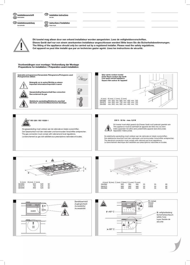 Imagen de la primera página del manual del dispositivo GK4090RVS