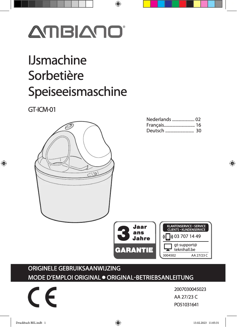 Página 1 del manual Manual de usuario Ambiano GT-ICM-01