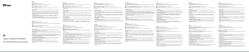 Página nº 1 - Manual de usuario Trust Avonn GXT 830RW