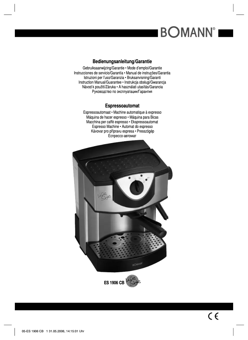 Imagen de la primera página del manual del dispositivo CB 1906