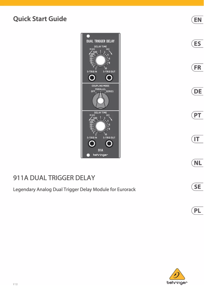 Imagen de la primera página del manual del dispositivo 911A Dual Trigger Delay