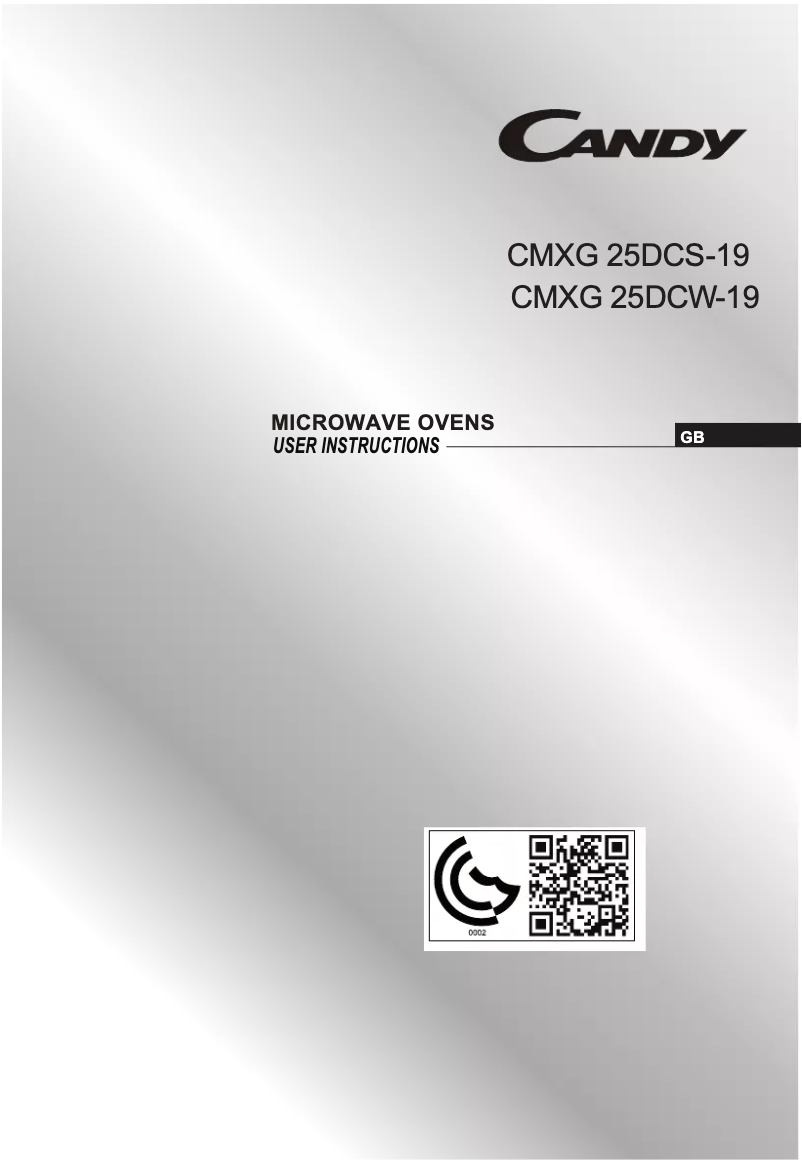 Página 1 del manual Manual de usuario Candy CMXG 25DCS-19