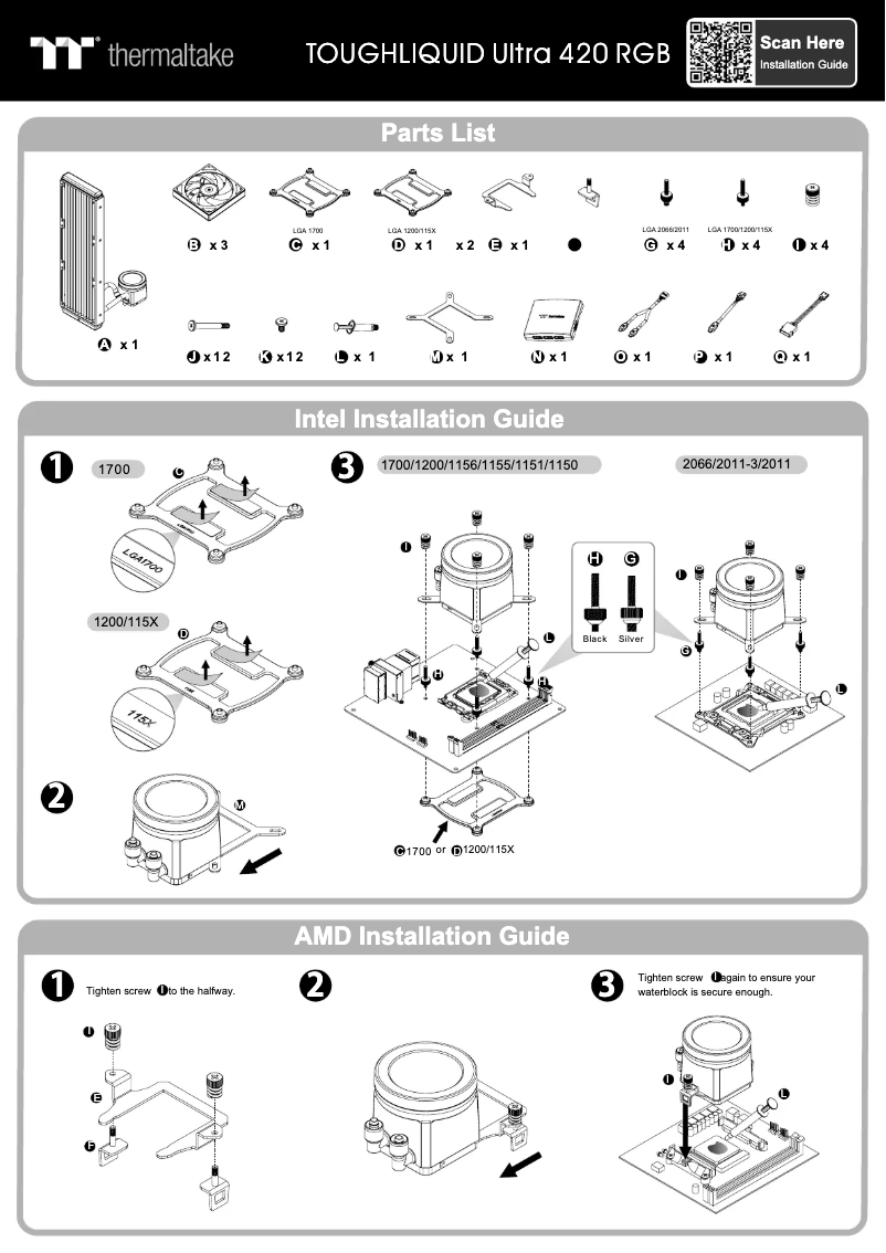 Imagen de la primera página del manual del dispositivo TOUGHLIQUID Ultra 420 RGB