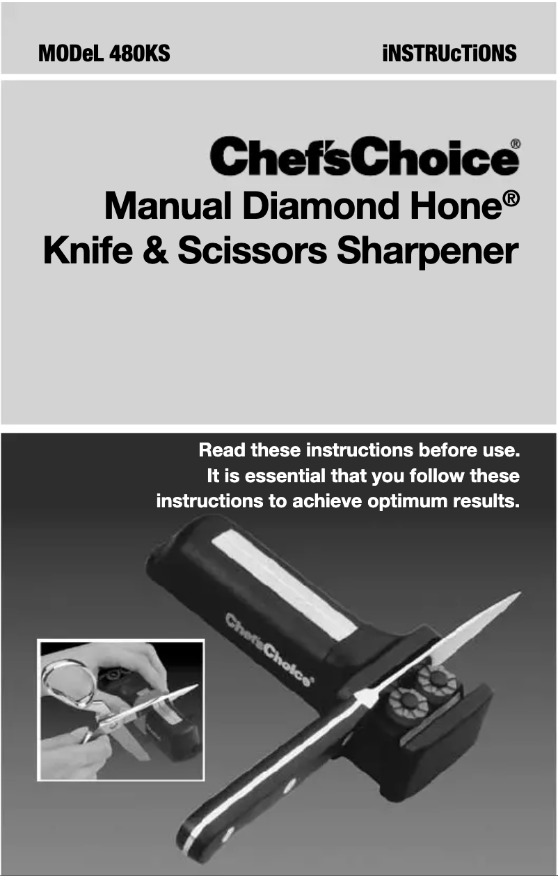 Página 1 del manual Manual de usuario Chef's Choice 480KS