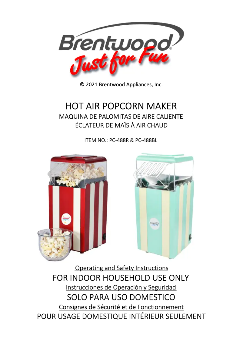 Página nº 1 - Manual de usuario Brentwood PC-488R