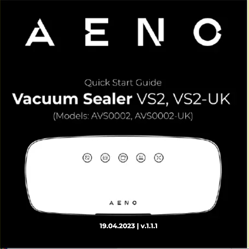 Página nº 1 - Guía de inicio rápido AENO VS2