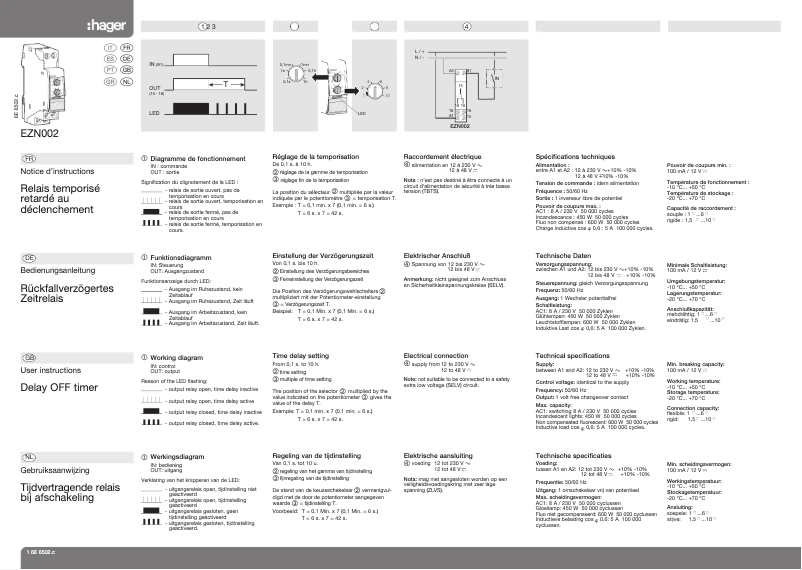 Imagen de la primera página del manual del dispositivo EZN002