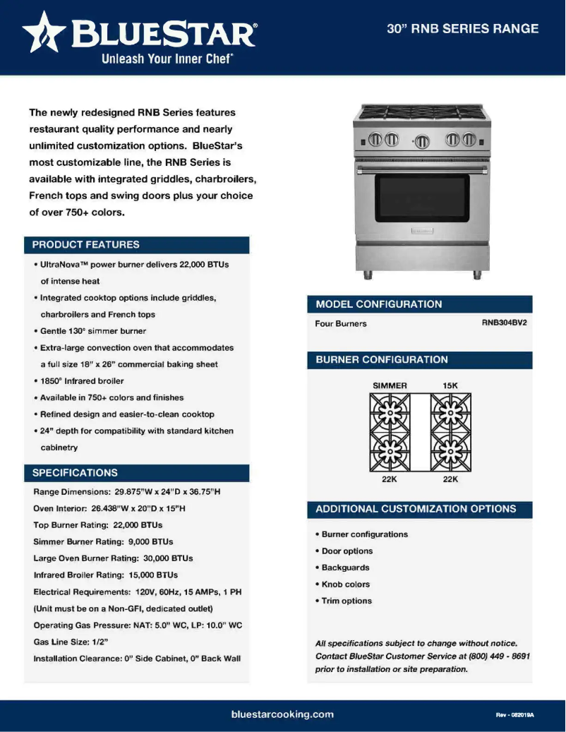 Imagen de la primera página del manual del dispositivo RNB304BV2