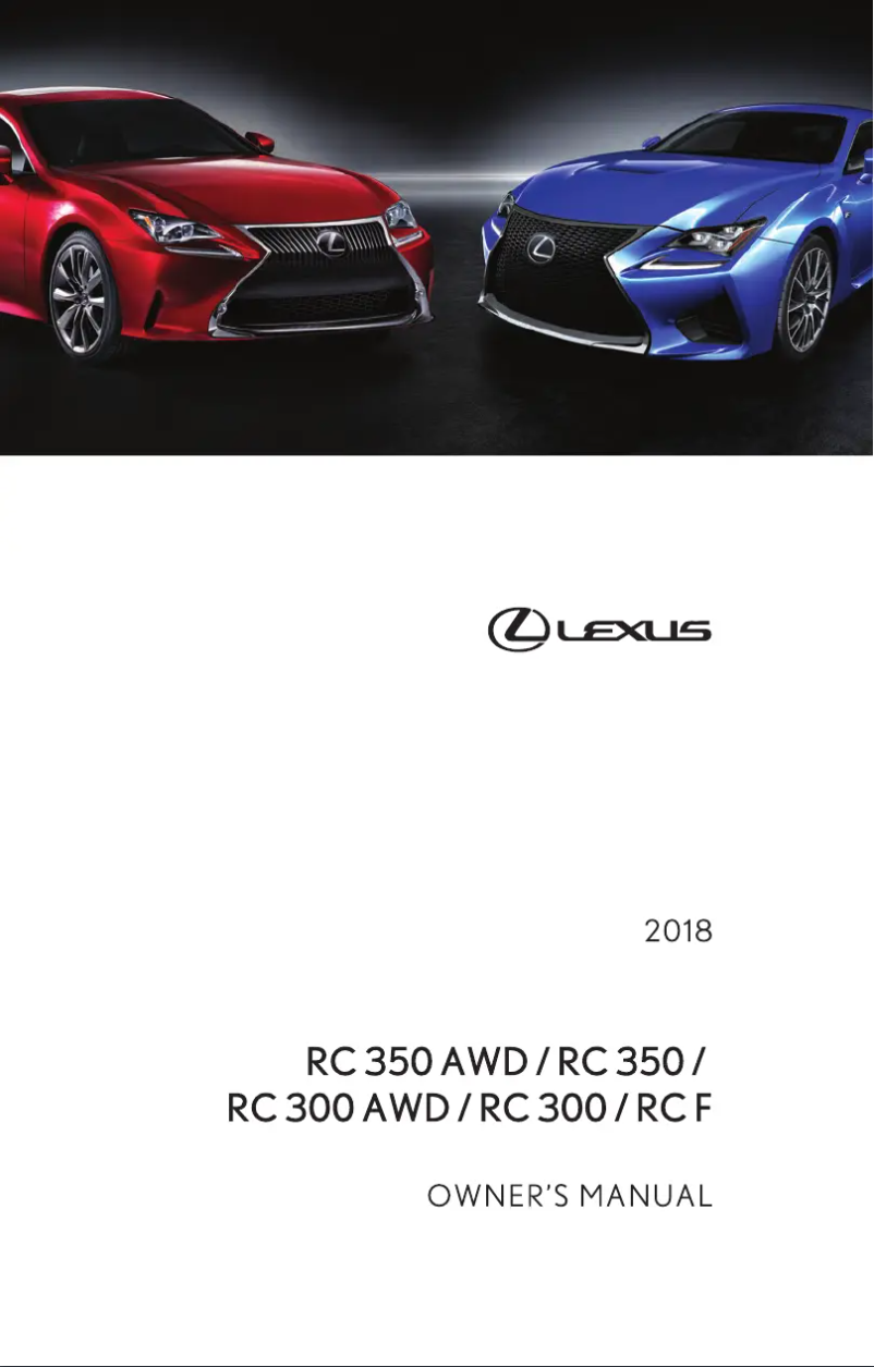 Imagen de la primera página del manual del dispositivo RC 350 AWD (2018)
