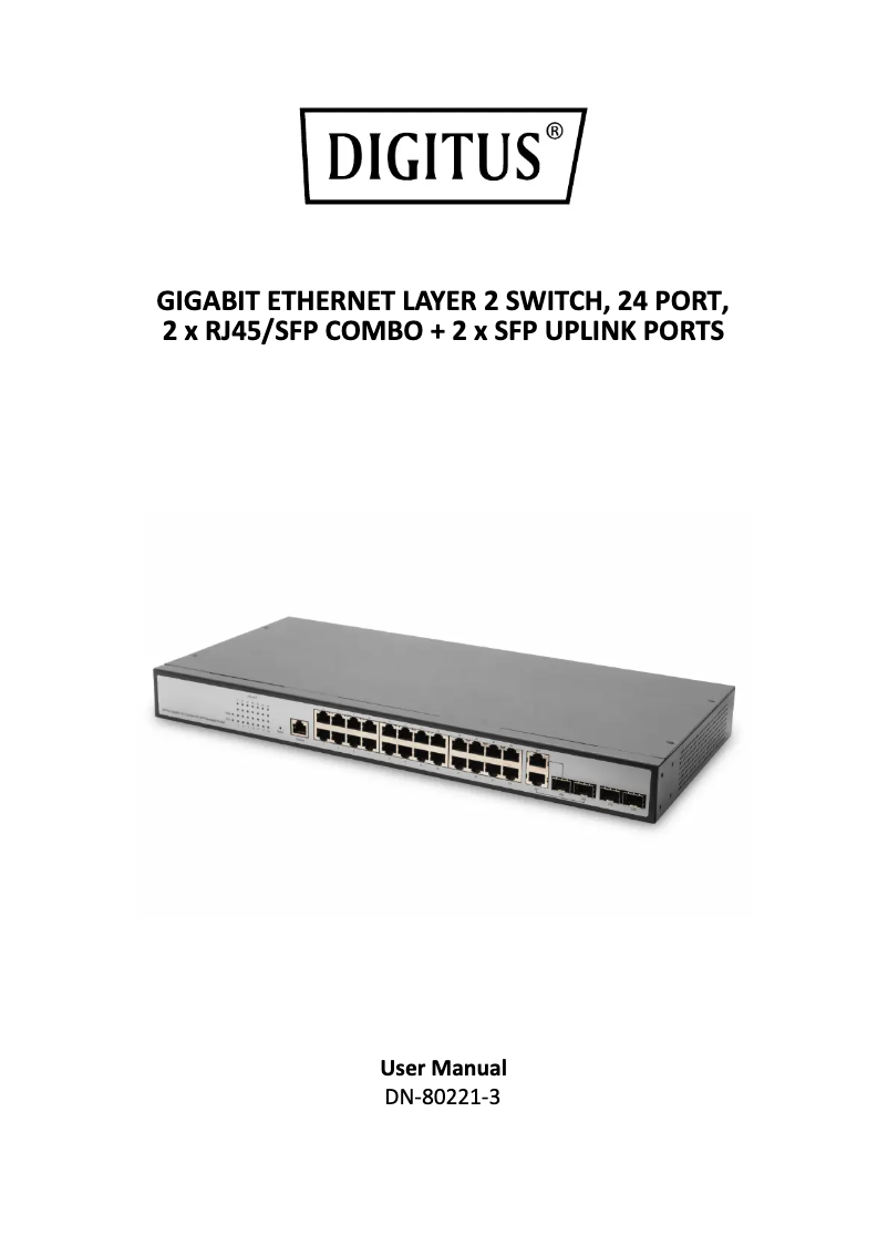Imagen de la primera página del manual del dispositivo DN-80221-3