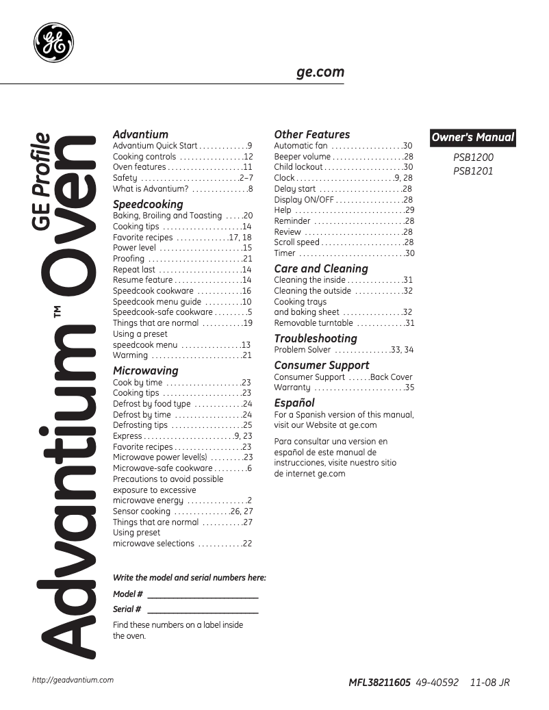 Imagen de la primera página del manual del dispositivo PSB1200NBB