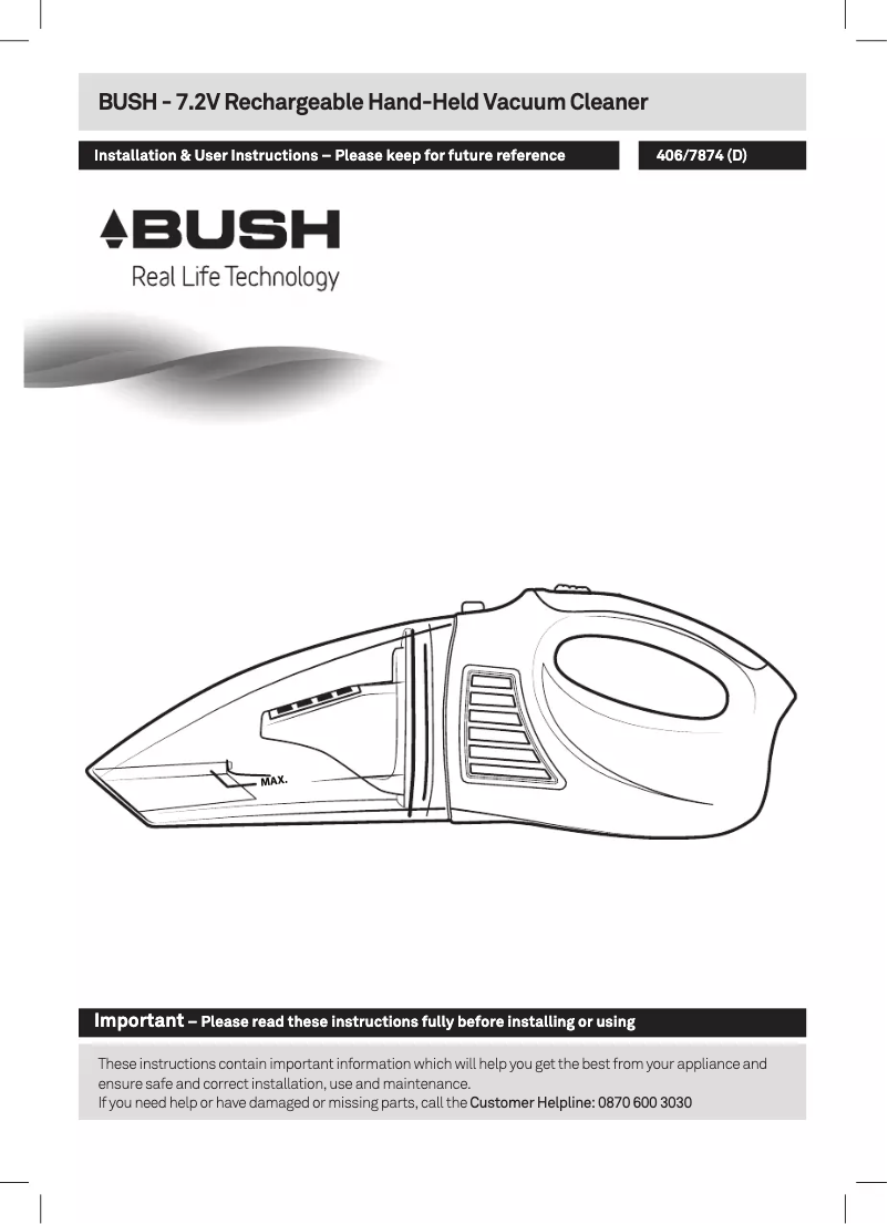 Página 1 del manual Manual de usuario Bush SLX225E