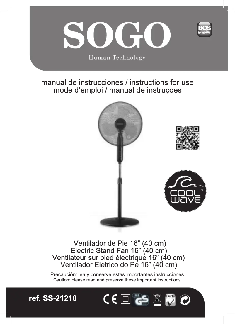Imagen de la primera página del manual del dispositivo SS-21210