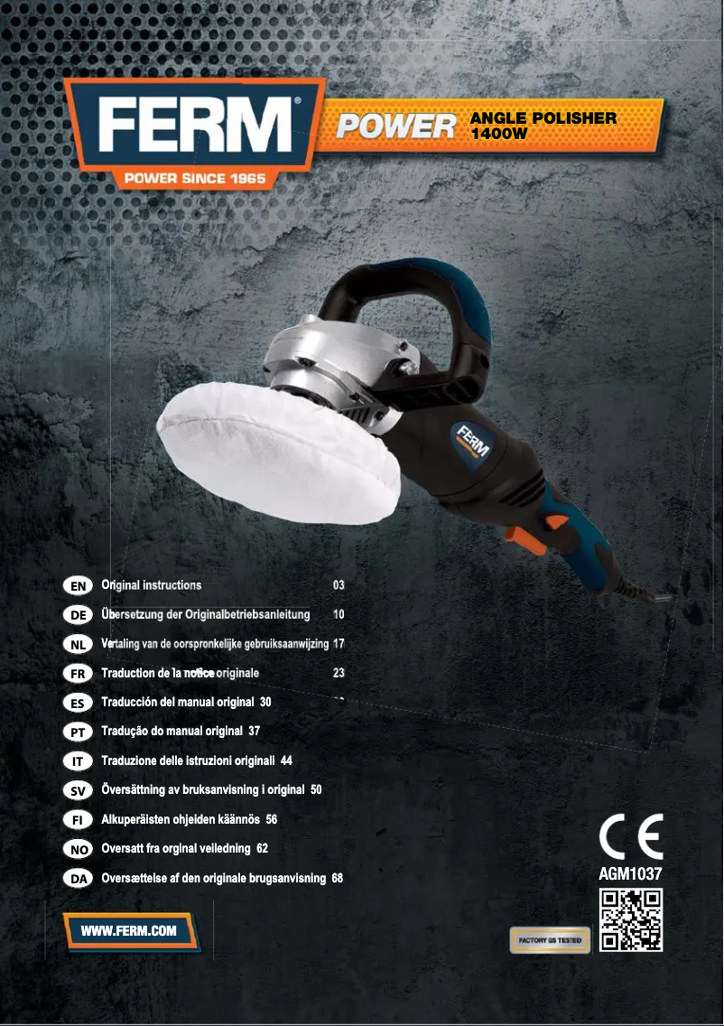 Imagen de la primera página del manual del dispositivo AGM1037