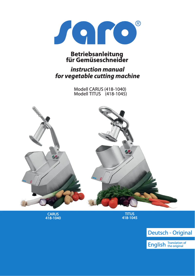 Imagen de la primera página del manual del dispositivo TITUS