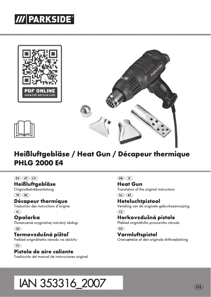Imagen de la primera página del manual del dispositivo PHLG 2000 E4