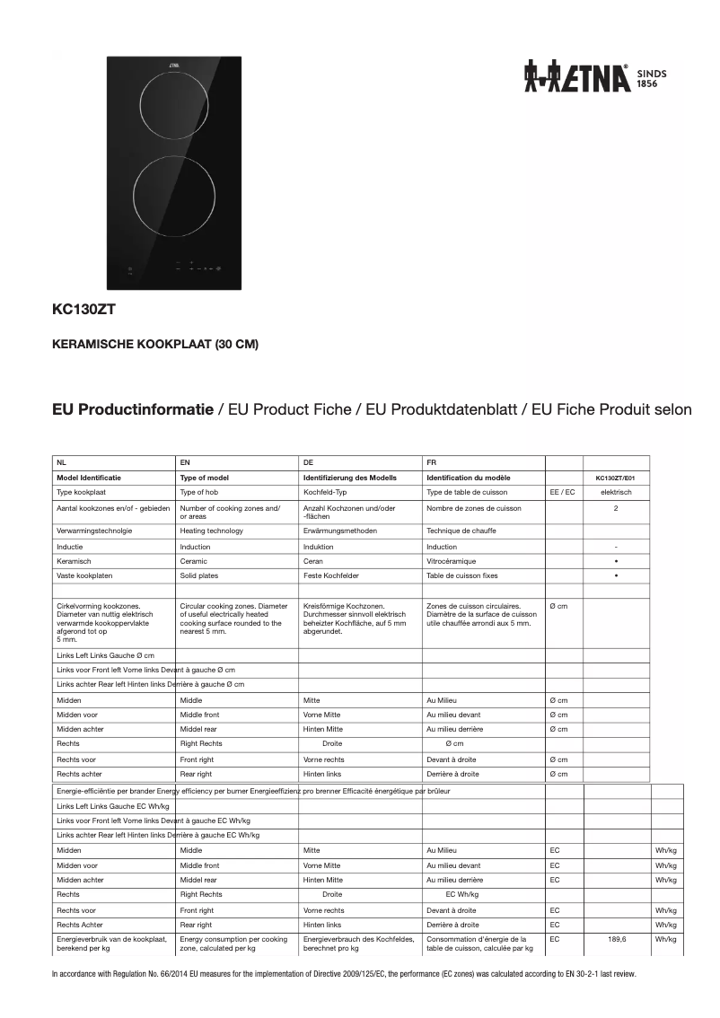 Imagen de la primera página del manual del dispositivo KC130ZT