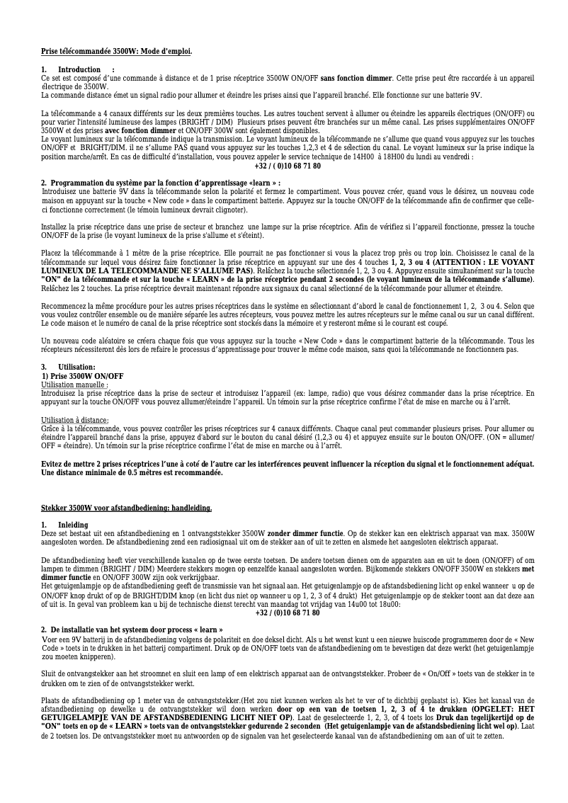 Página 1 del manual Manual de usuario Chacon 54047