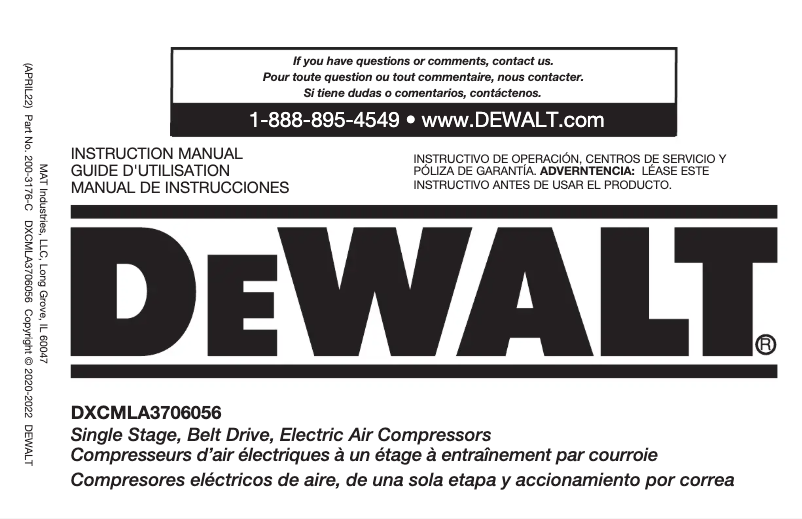 Página nº 1 - Manual de usuario DeWalt DCBP034
