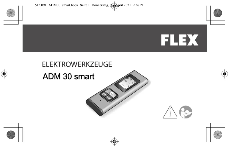 Imagen de la primera página del manual del dispositivo ADM 30 smart