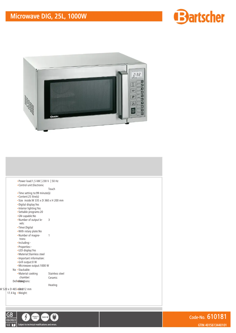 Imagen de la primera página del manual del dispositivo 610181