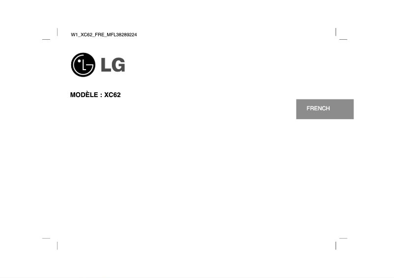 Página 1 del manual Manual de usuario LG XC62-D0U