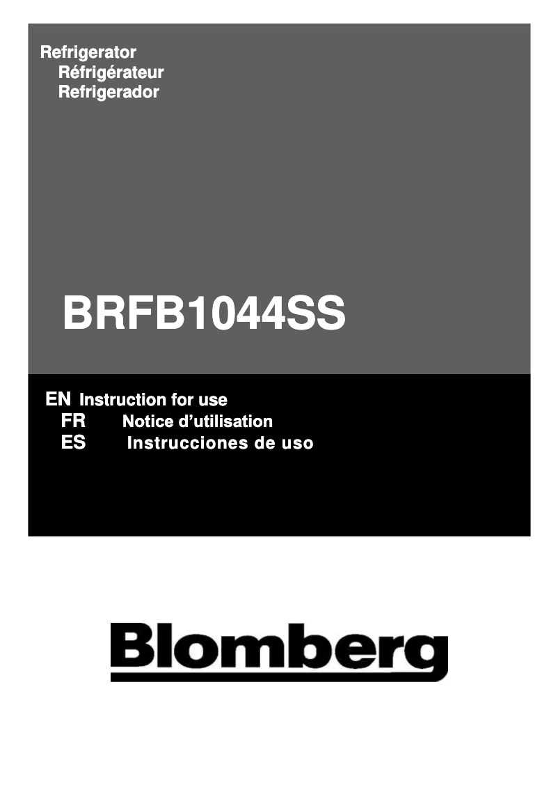 Imagen de la primera página del manual del dispositivo BRFB 1044 SS