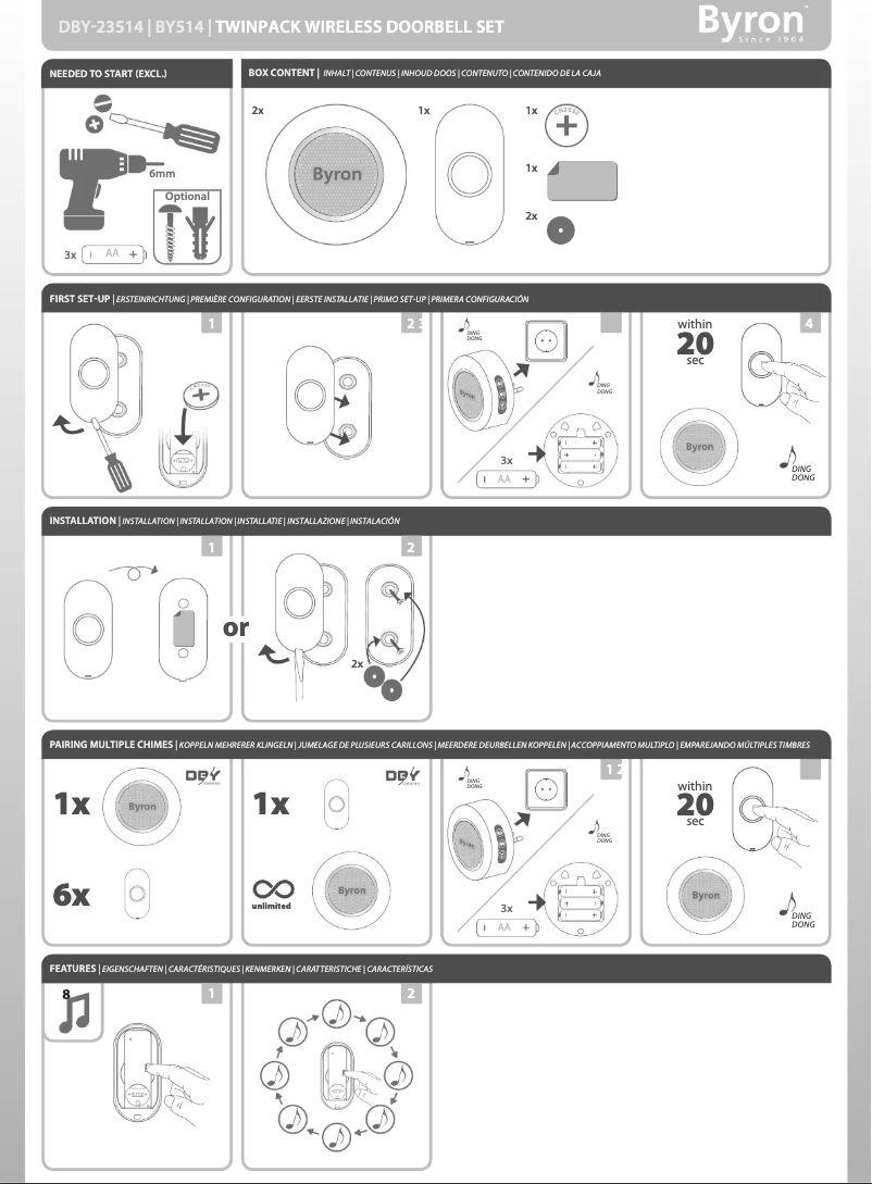 Imagen de la primera página del manual del dispositivo DBY-23514
