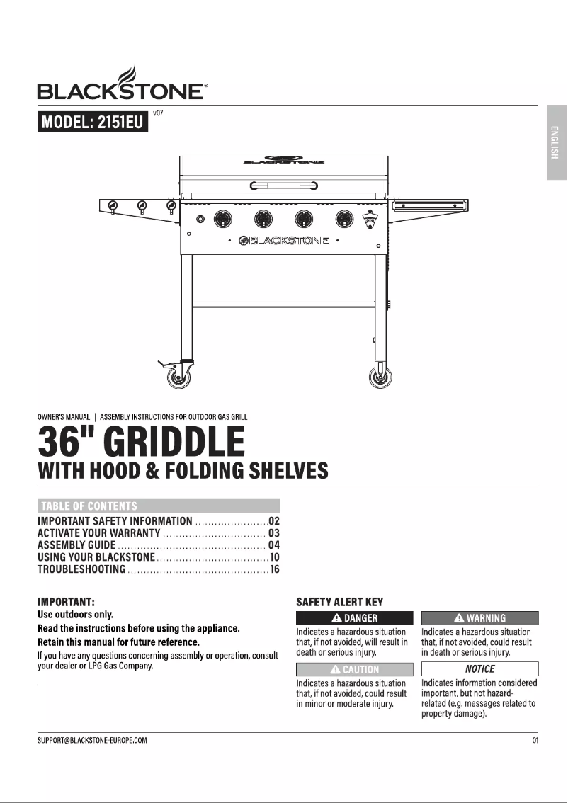 Página 1 del manual Manual de usuario Blackstone 2151EU