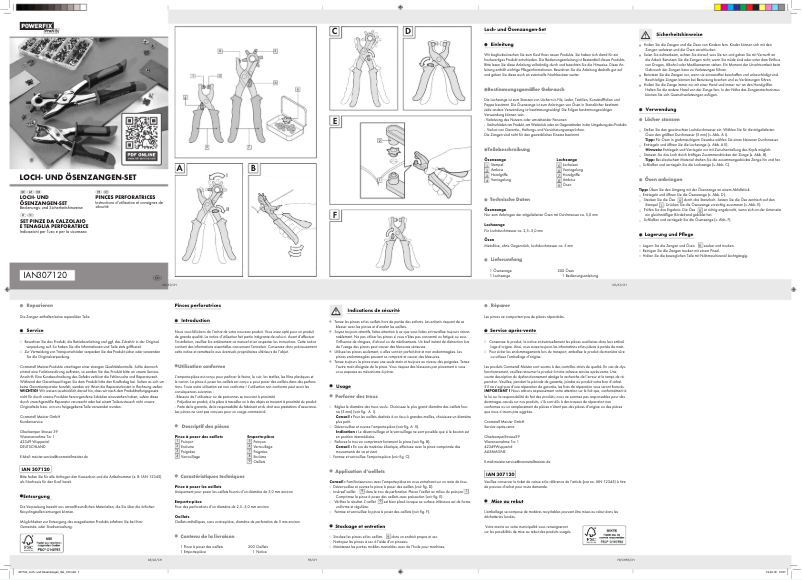 Imagen de la primera página del manual del dispositivo IAN 307120