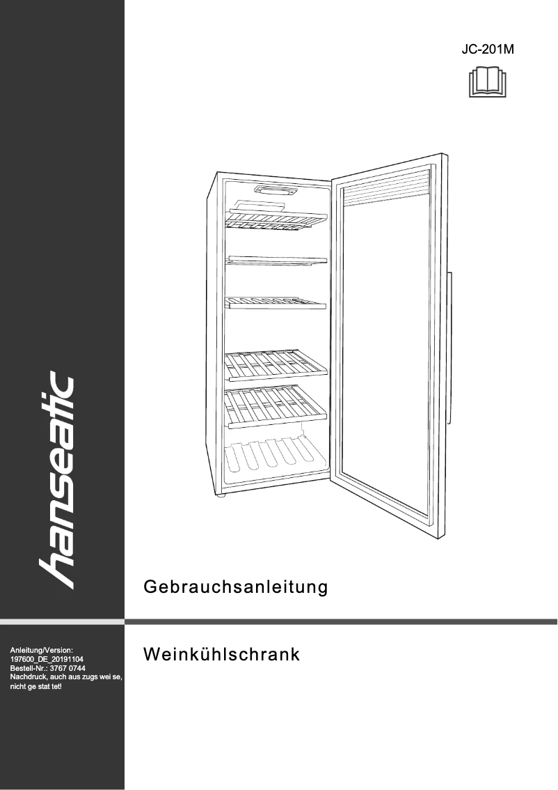 Imagen de la primera página del manual del dispositivo JC-201M
